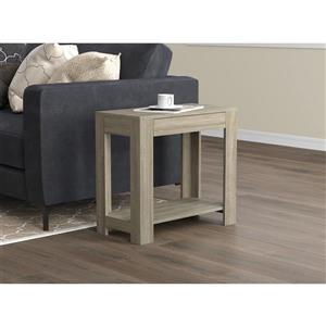 Safdie & Co. Rectangular End Table With 1 Drawer - Dark Taupe