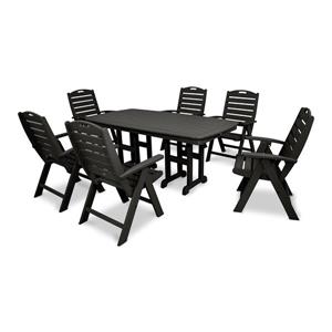 Trex Yacht Club Plastic Dining Set - 7 Pieces - Black