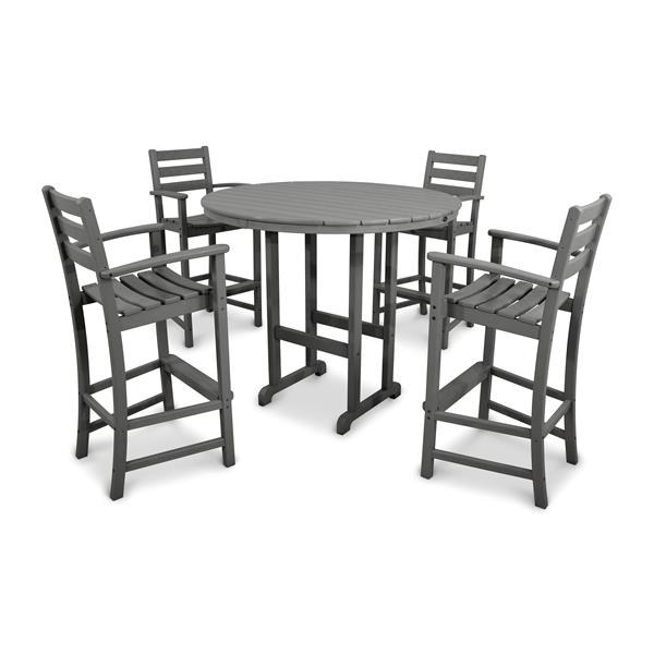 Trex Monterey Bay Outdoor Bar Set - 5-Pieces - Grey