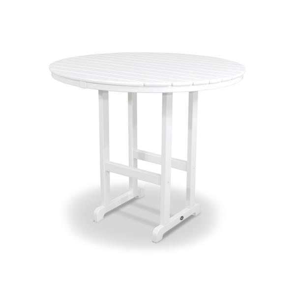 Trex Monterey Bay Round Bar Table 48 In White Txrbt248cw Rona