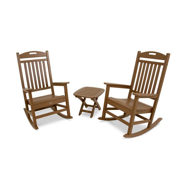 Trex Yacht Club 3-Piece Rocker Set - Brown