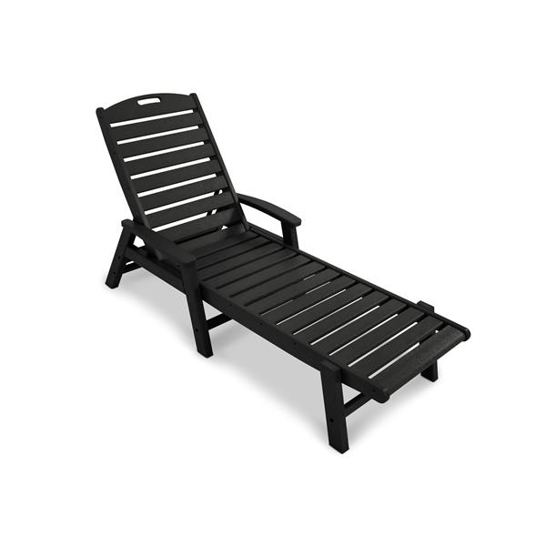 Trex Yacht Club Stackable Chaise - Black