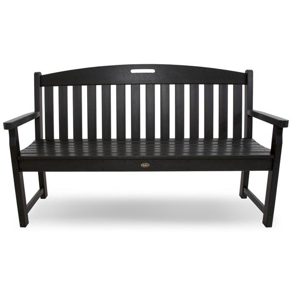 Trex Yacht Club Bench - 60-in - Charcoal Black