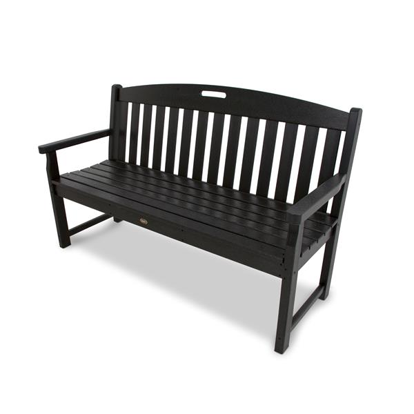 Trex Yacht Club Bench - 60-in - Charcoal Black