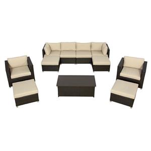 Ensemble de patio avec coussins Innesbrook, havane, 11 mcx