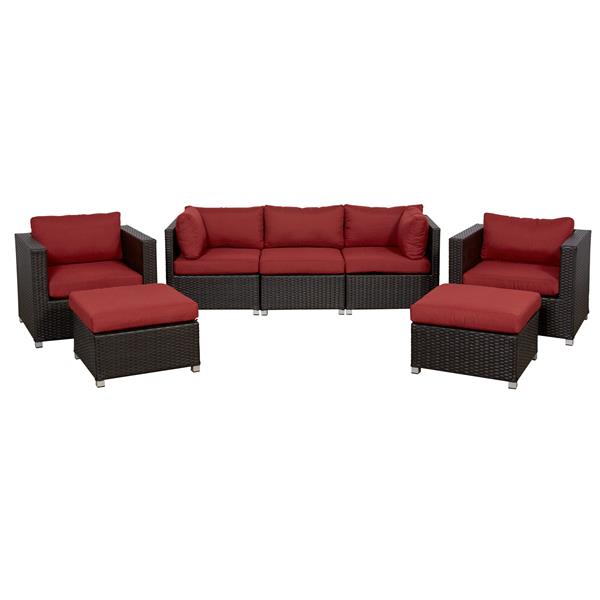 Think Patio Innesbrook Conversation Set, Patio Sets With Red Cushions