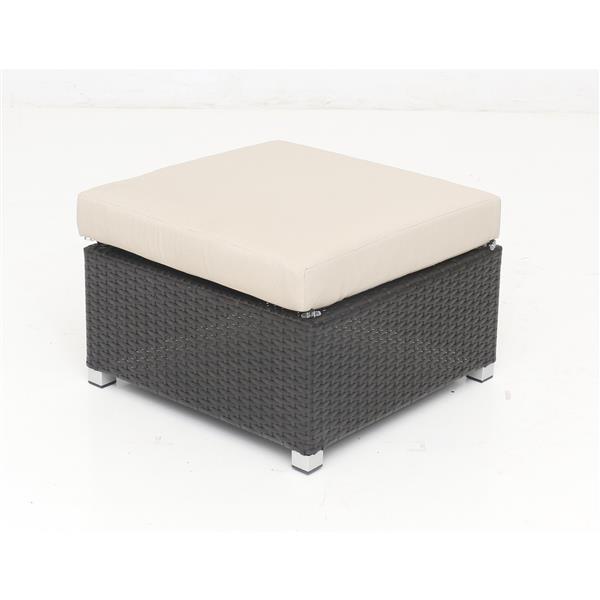 Think Patio Innesbrook Conversation Set with Cushions - Tan - 7-piece