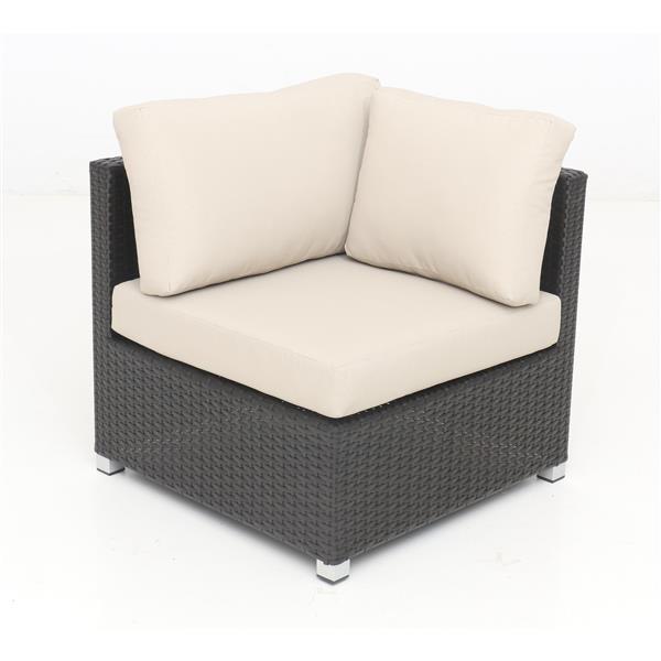 Think Patio Innesbrook Conversation Set with Cushions - Tan - 6-piece
