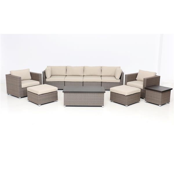 Think Patio Chambers Bay Conversation, 10 Piece Patio Furniture Set