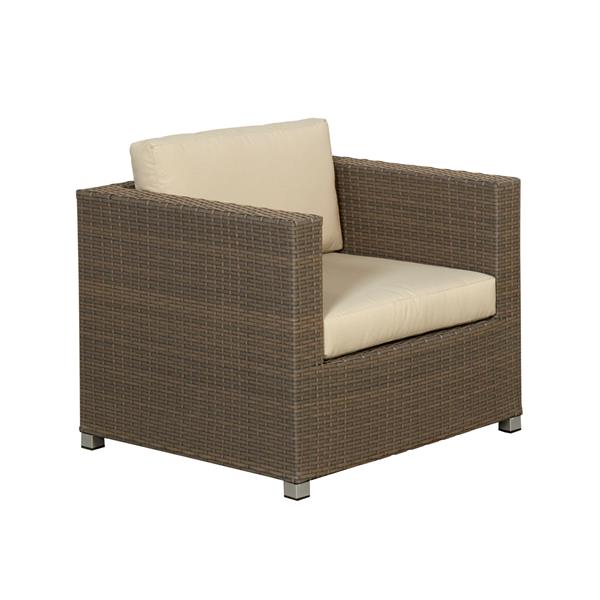 Think Patio Chambers Bay Conversation Set with Cushions - Tan - 7-piece
