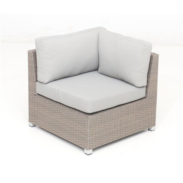 Think Patio Chambers Bay Conversation Set with Cushions - Grey - 6-piece