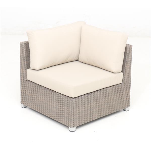 Think Patio Chambers Bay Conversation Set with Cushions - Tan - 6-piece