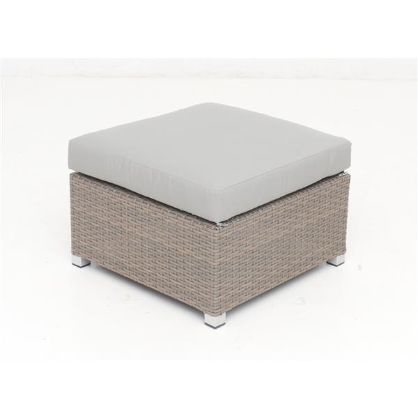 Think Patio Chambers Bay Conversation Set with Cushions - Grey - 9-piece