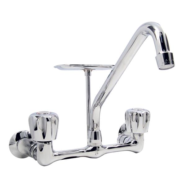 Belanger Backsplash Sink Faucet with Swivel Spout - Chrome