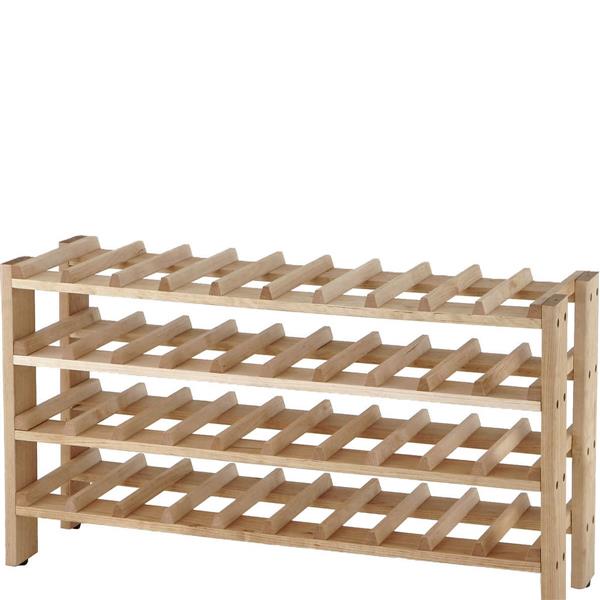 Seville Classics Solid Birch Wood Wine Rack 40 Bottle Frn04714 Rona