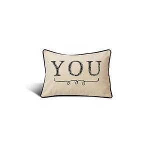 Urban Loft by Westex Typo You Decorative Cushion - 14-in x 20-in - Multicoloured