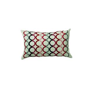 Coussin décoratif «Rings», 12" x 18", multicolore