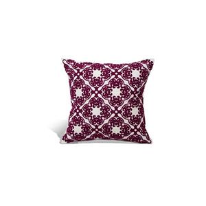 Coussin décoratif marocain en polyester, 18" x 18", rose