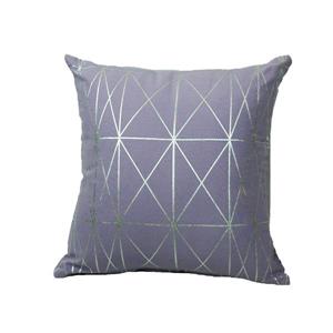 Coussin décoratif «Foil Geo», 18" x 18", lavande