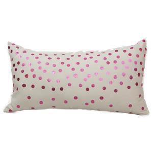 Urban Loft by Westex Foil Dots Small Decorative Cushion - 14-in x 26-in - Pink