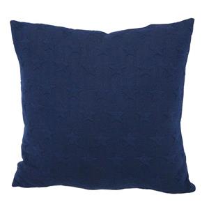 Coussin décoratif étoile brillant, 18" x 18", marine
