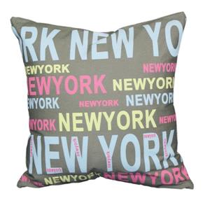 Coussin décoratif «New York», 18" x 18", multicolore