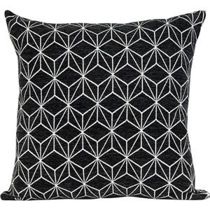 Coussin décoratif «Spider», 20" x 20" x 4", noir