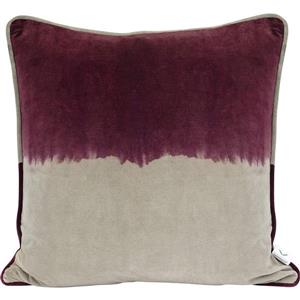Coussin décoratif en velours « 2-Tone», 20" x 20", vin