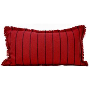 Coussin décoratif rayé «Fringe», 14" x 26", multicolore
