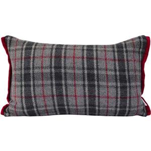 Coussin décoratif tartan, 12" x 20", multicolore