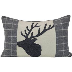 Coussin décoratif «Deerhead», 16" x 24", multicolore