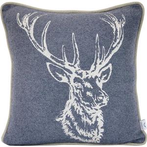 Urban Loft by Westex Stag Decorative Cushion - 18-in x 18-in - Blue/Cream