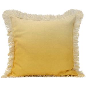 Coussin décoratif ombré «Fringe», 20" x 20", jaune