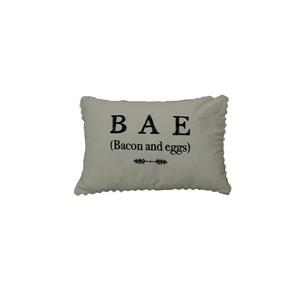 Coussin décoratif «Typo Bae», 14" x 20", multicolore