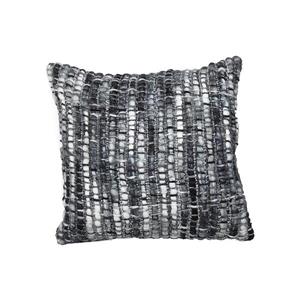 Coussin décoratif «Frankfurt», 20" x 20", charbon