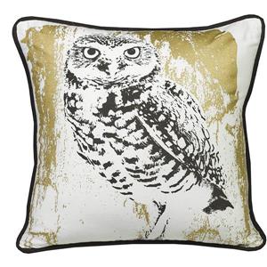 Urban Loft by Westex Snow Owl Decorative Cushion - 20-in x 20-in - Multicoloured