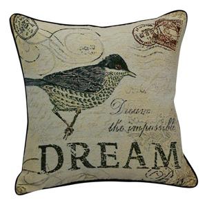 Coussin décoratif «Dream Bird», 20" x 20", multicolore
