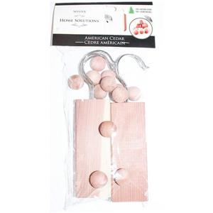 Ensemble de cèdre aromatique pour armoire, 12 boules, brun