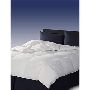 Couette en duvet d'oie canadien, lit double, blanc