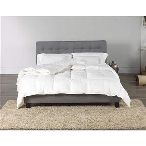 Couette en plumes et duvet canadien, grand lit, blanc