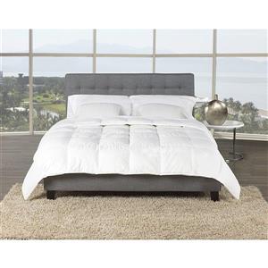 Couette en duvet d'oie canadien, lit simple, blanc