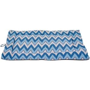Tapis pour chien à motif de chevrons, 31 po x 22 po x 1 po, bleu