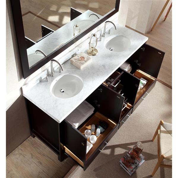 Espresso Double Sink Bathroom Vanity, 73 Bathroom Vanity Top
