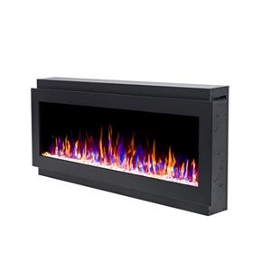 Flamehaus® Electric LED Fireplace Insert - 72"- Black