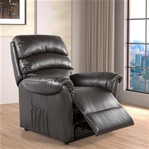 Fauteuil releveur et inclinable électrique Winston, brun