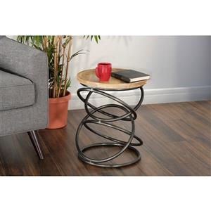 Collection Bourbon Street Anastasia Mango Wood and Iron End Table