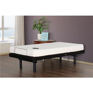 Base de lit réglable Altitude tapissé, ports USB, simple XL