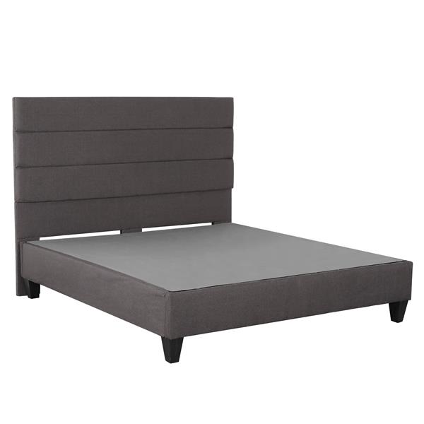 Collection Bourbon Street Tate Upholstered Bed - Charcoal Fabric - King