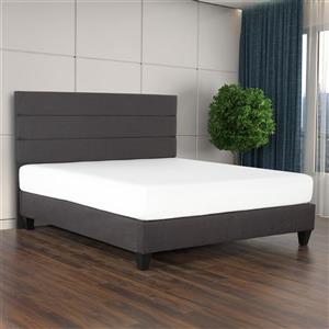 Collection Bourbon Street Tate Upholstered Bed - Charcoal Fabric - King