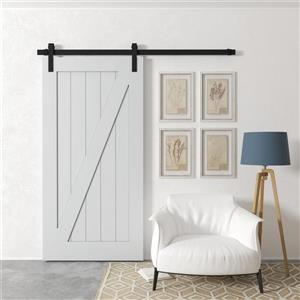 Porte de grange California grise avec quincaillerie, 40"